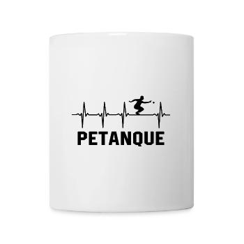 Petanque Boule Herzschlag Boccia Spieler - Tasse - Weiß - Vorne