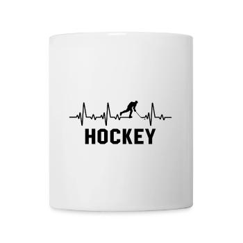 Hockey heartbeat hockey hockey players - Mug - white - Front