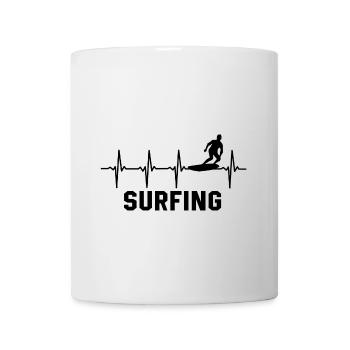 Surf Herzschlag Surfer Surfen - Tasse - Weiß - Vorne