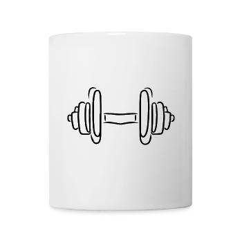 Fitness Dumbbell - Mug - white - Front