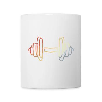 Fitness Dumbbell Sketch - Mug - white - Front