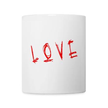 HERZ. WEIHNACHTEN. PAAR. VALENTINSTAG. GERADE VERHEIRATET. - Tasse - Weiß - Vorne