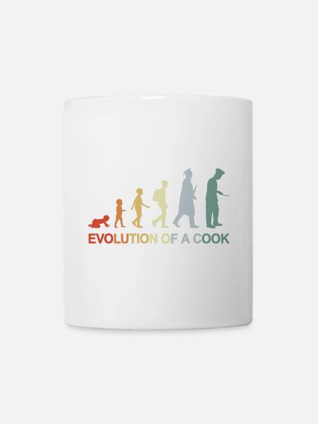 Evolution Of A Cook - Tasse - Weiß