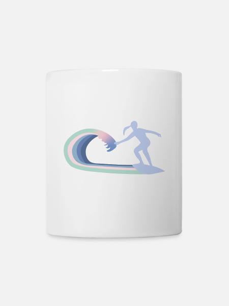 Vague arc-en-ciel - Mug blanc - blanc