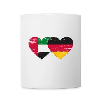 United Arab Emirates Germany Heart - Mug - white - Front
