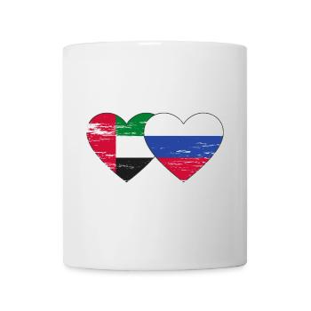 Vereinigte Arabische Emirate Russland Herz - Tasse - Weiß - Vorne