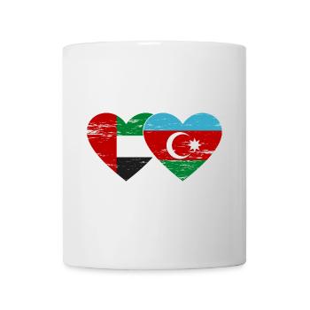 Vereinigte Arabische Emirate Azerbaycan Flagge - Tasse - Weiß - Vorne