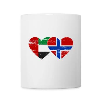 Vereinigte Arabische Emirate Norwegen Flagg - Tasse - Weiß - Vorne