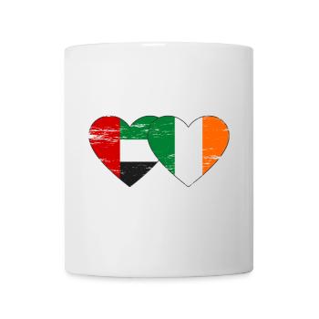 Vereinigte Arabische Emirate Irland Flagge Herz - Tasse - Weiß - Vorne