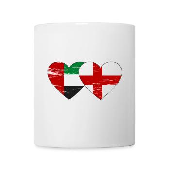Vereinigte Arabische Emirate England Flagge Herz - Tasse - Weiß - Vorne