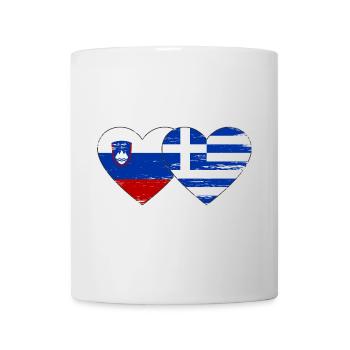 Slowenien Griechenland Flagge Herz used - Tasse - Weiß - Vorne
