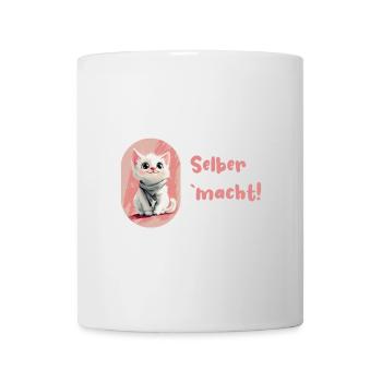 Le chat fier « le fait soi-même » - Mug blanc - blanc - Devant