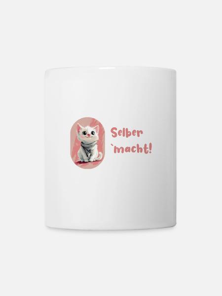 Stolze Katze "selber 'macht" - Tasse - Weiß