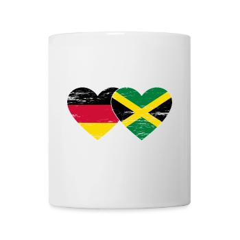 Allemagne Jamaïque Drapeau Coeur utilisé - Mug blanc - blanc - Devant