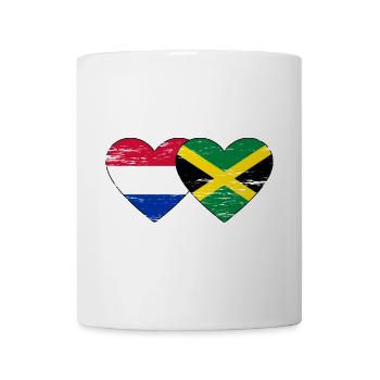 Holland Jamaica Flag Heart Used - Mug - white - Front