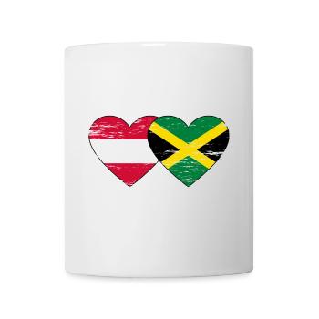 Autriche Jamaïque Drapeau Coeur utilisé - Mug blanc - blanc - Devant