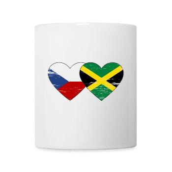 République tchèque Jamaïque Drapeau Coeur utilisé - Mug blanc - blanc - Devant