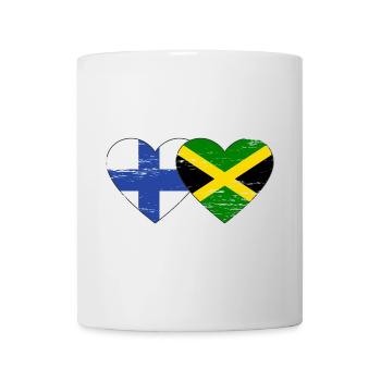 Finlande Jamaïque Drapeau Coeur utilisé - Mug blanc - blanc - Devant