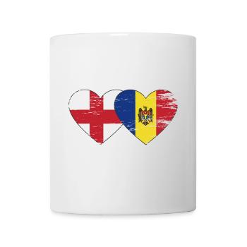 England Moldau Flagge Herz used - Tasse - Weiß - Vorne