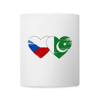 République tchèque Drapeau pakistanais coeur utilisé - Mug blanc - blanc - Devant