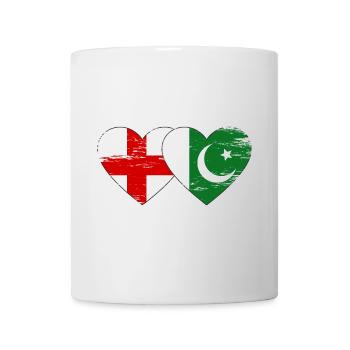 England Pakistan Flag Heart - Mug - white - Front