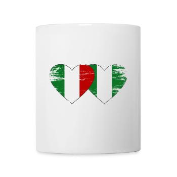 Italy Nigeria flag heart used - Mug - white - Front