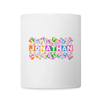 JONATHAN colourful cubes - Tasse - Weiß - Vorne