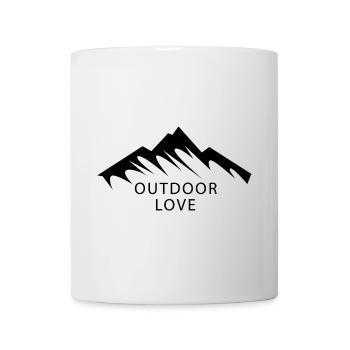 Bergsilhouette Berge Outdoorliebe klettern Symbol - Tasse - Weiß - Vorne
