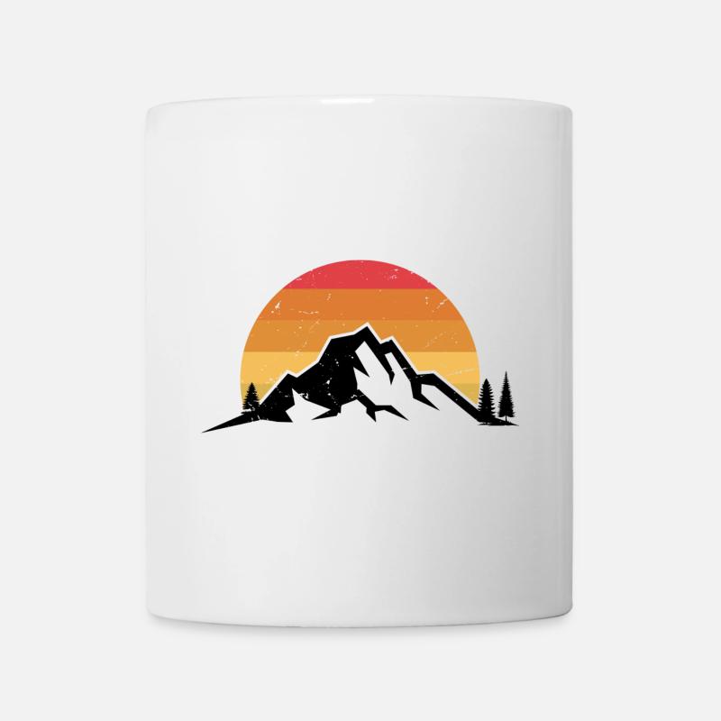 Sunset Ridge Silhouette - Tasse - Weiß