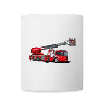 Feuerwehr mit Leiter - Tasse - Weiß - Vorne