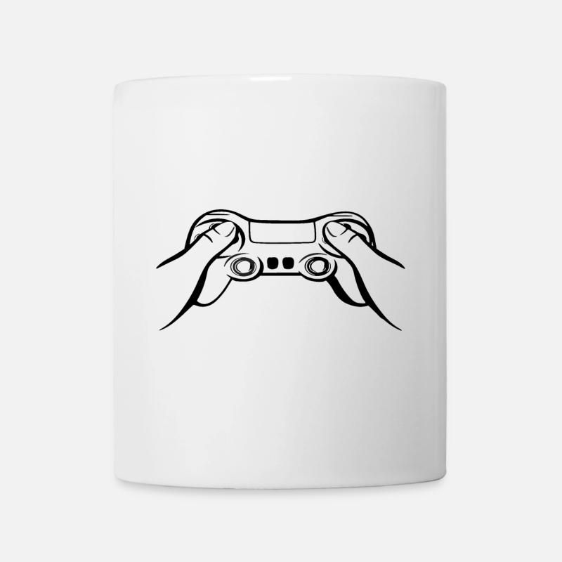Manette de jeu noire - Mug blanc - blanc