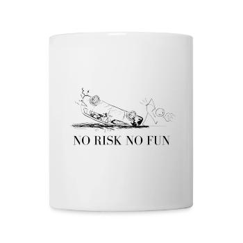 humorous no risk no fun motif - Mug - white - Front