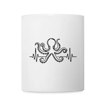 Oktopus Heartbeat | Mind . Ocean . Nature - Tasse - Weiß - Vorne