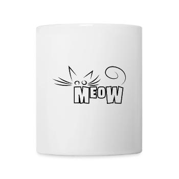 Meow! - Elegant Cat Outline - Mug - white - Front