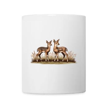 Deer on meadow - Mug - white - Front