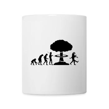 évolution nucléaire - Mug blanc - blanc - Devant