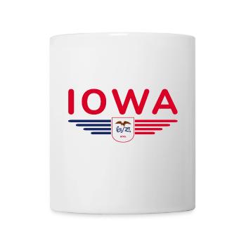 Iowa Fan T-Shirt – Dein Bundesstaat! - Tasse - Weiß - Vorne