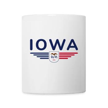 Iowa Fan T-Shirt – Dein Bundesstaat! - Tasse - Weiß - Vorne
