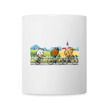 Balade à vélo entre amis - Mug blanc - blanc - Devant