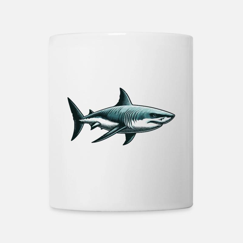 Grand requin blanc - Mug blanc - blanc