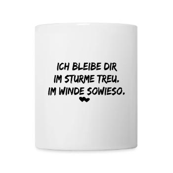 Treue Spruch Liebe Hund & Mensch - Tasse - Weiß - Vorne