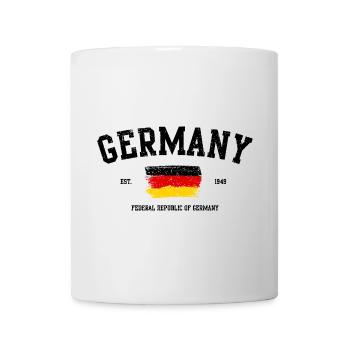 Conception abstraite de la typographie du drapeau allemand - Mug blanc - blanc - Devant