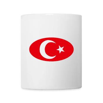 Drapeau Turkiye Turc Ovale - Mug blanc - blanc - Devant
