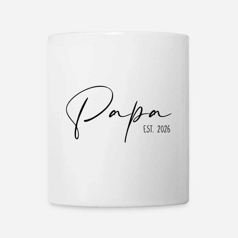 Papa est 2026 - Tasse - Weiß
