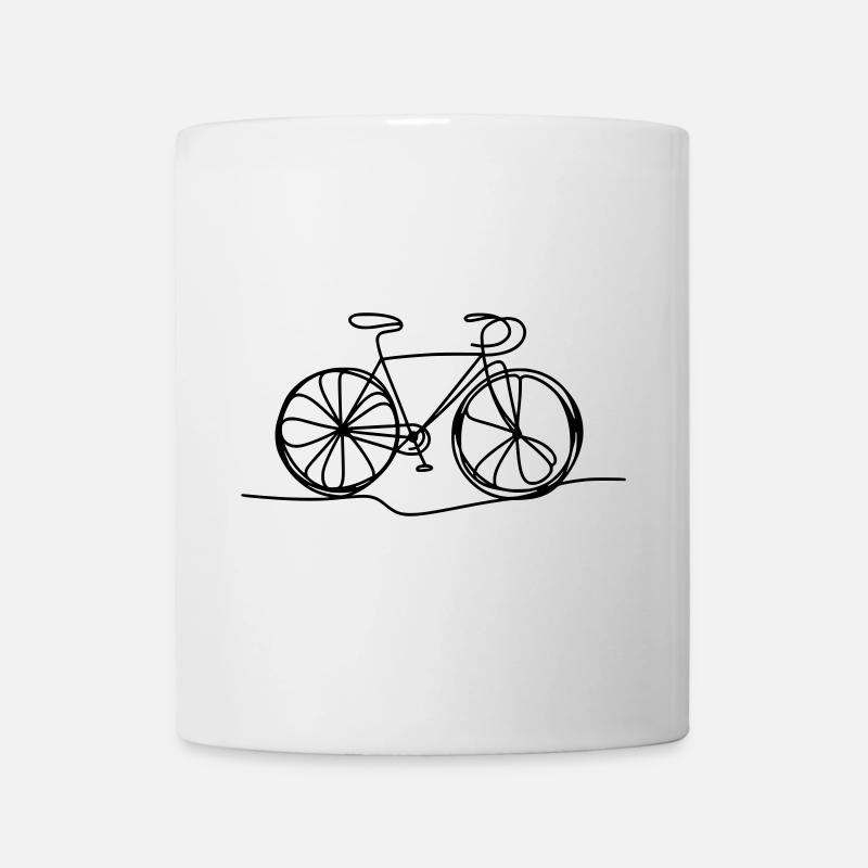 Fahrrad Linie - Tasse - Weiß