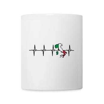 Italien Herzschlag Italiener Italienische Flagge - Tasse - Weiß - Vorne