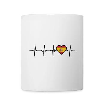 Spanien Herzschlag Spanier - Tasse - Weiß - Vorne