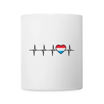Luxemburg Herzschlag Flagge Luxemburger - Tasse - Weiß - Vorne