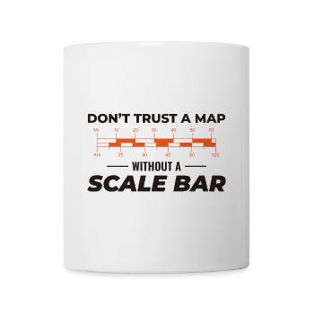 Map Scale Bar GIS Cartography Geographer Data - Mug - white - Front