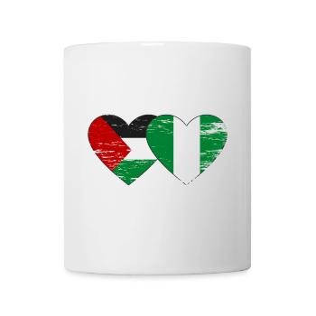 Drapeau de la Palestine et du Nigeria utilisé - Mug blanc - blanc - Devant